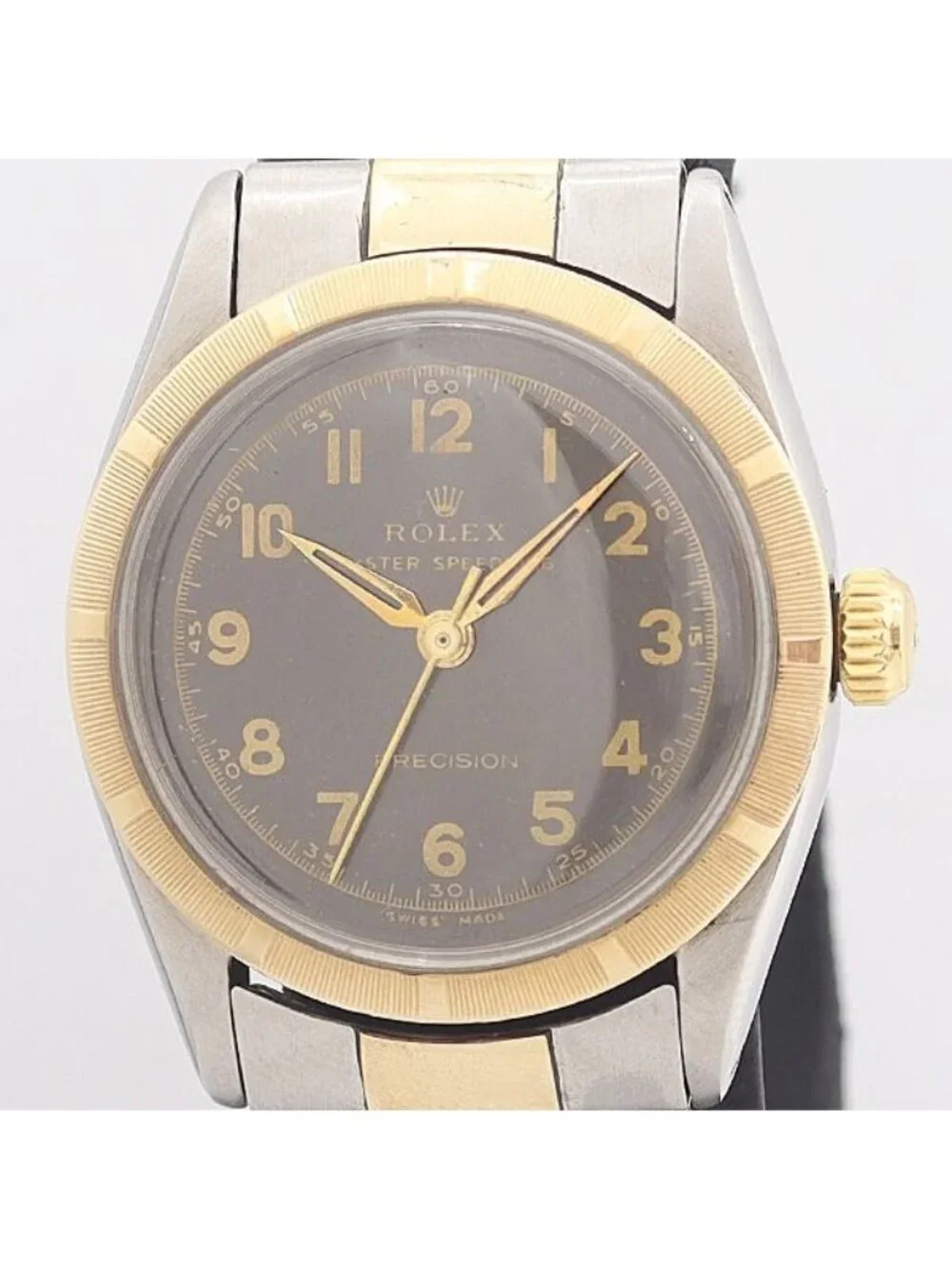 Rolex Speed King Hand Wound Black Dial Watch
